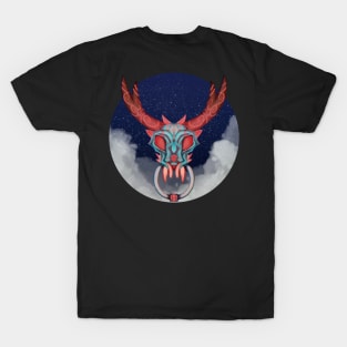 Demonic Skull (Red blue) T-Shirt